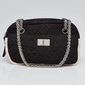Chanel Black/Ivory Quilted Nylon Reissue Small Camera Case Bag